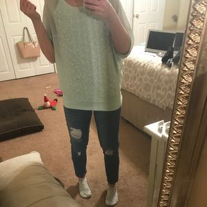 Jennifer Lopez Mint Green Summer Sweater